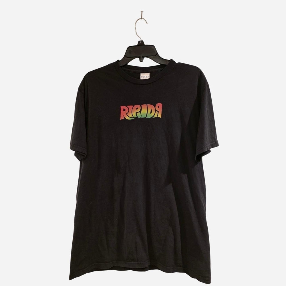 Ripndip Black Tee with Gradient Logo